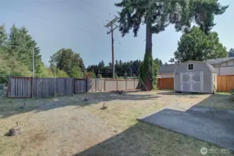 Huge Rear Yard With Oversized Shed
