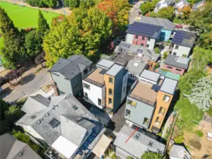 Located at the end of the drive