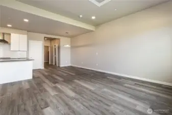 From living looking back at dining area