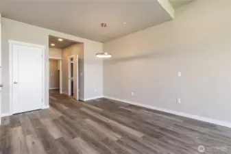 Dining area, door to left is pantry