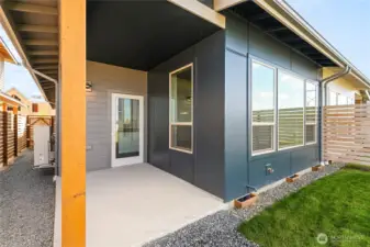 Covered backyard patio