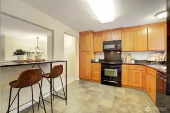 Kitchen with eating space.