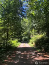 View looking back towards entrance of your dead end road.