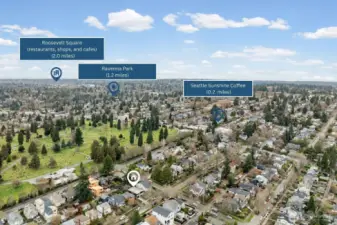 Ideally positioned just 0.2 miles from Seattle Sunshine Coffee and moments to Ravenna Park and Roosevelt Square, this home offers unbeatable access to neighborhood cafés, shops, and green space.