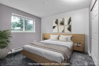 Second of two bedrooms.