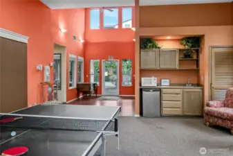 Plenty of gathering space in the clubhouse. There's also a secure book storage room (not shown).