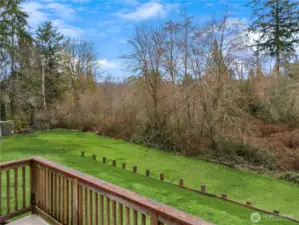 Backyard View from the Upper Floor Deck