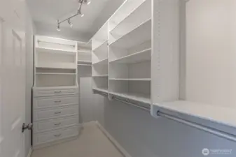 Primary walk-in closet.