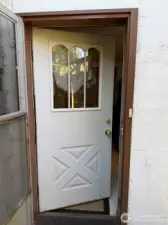 Unit B entry door basement level