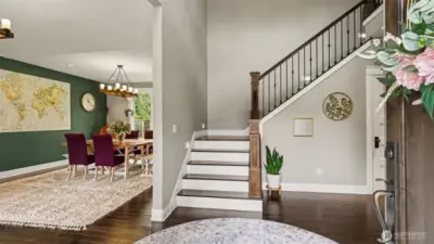 Rich hardwood floors throughout the entire home (No carpet).