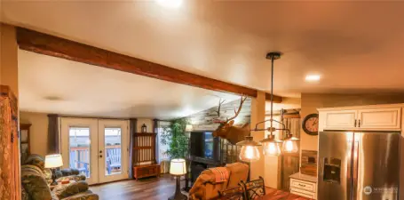 Faux Beam across the entire home.