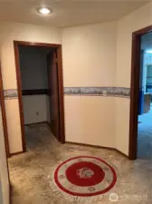Space in between bedrooms, guest bath & utility room.