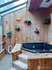 Another view of the tub that is usable year round!