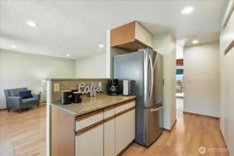 Kitchen Look onto Family/Dining Room