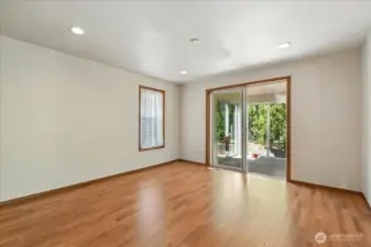 Primary Suite has Slider to Sun Porch