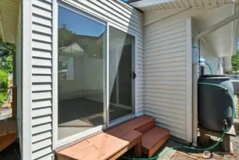 Rain Barrel off Sun Room