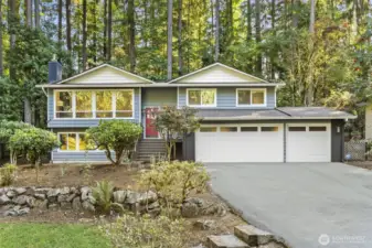 Remodeled PNW home. Landscaping yard lights for night ambience