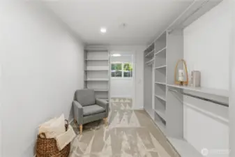 Looking into the huge closet