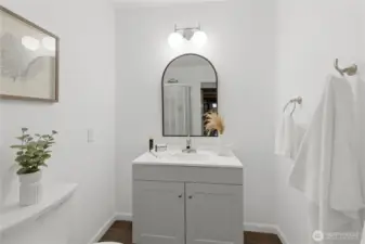 3/4 downstairs bath.