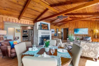 This is open concept living and dining, open to the beautiful kitchen. All connected for gracious entertaining.