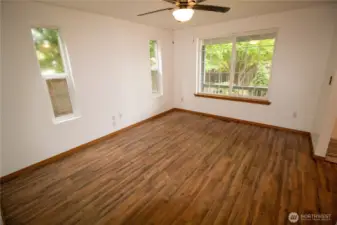 The family room! Could also make for a great office or home gym!