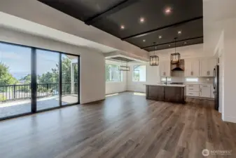 Open layout with trayed ceilings!