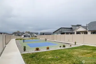 Community park with pickleball court