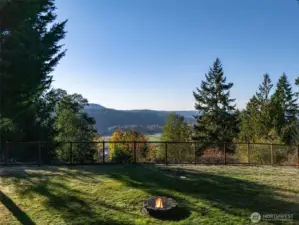 Gather around the firepit and enjoy the peaceful surroundings.