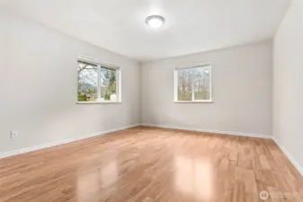 1 of 2 more bedrooms in back of home - notice no carpet anywhere!