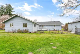 Large storage shed with double doors