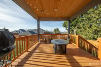 Covered deck off the kitchen, perfect for indoor/outdoor living.