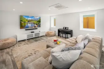 Media Room/5th Bedroom with closet & oversized window