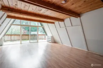 A-frame living room