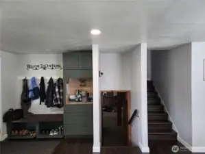 Entry area showing lower and upper stairs