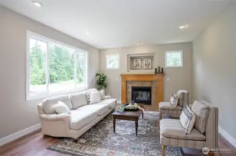 Large Family Room with Gas Fireplace