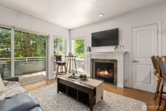 Cozy up to the gas fireplace on cold winter evenings.