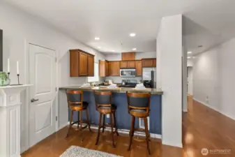 The open concept floor-plan makes entertaining a breeze.