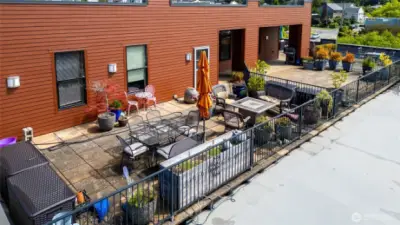 Private rooftop area