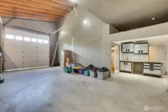 Interior of large bay
