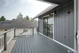 Upstairs deck off the main bedroom
