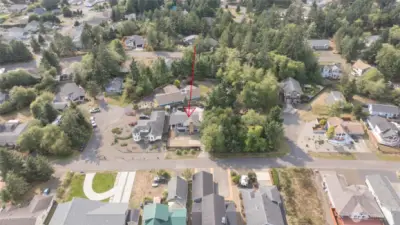 Large lot and close to the water.