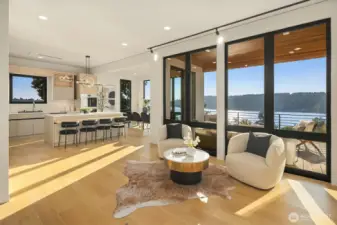 Living with a view – Every space celebrates light and dramatic lake vistas.