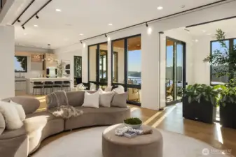 Seamless flow – Living, kitchen, office and outdoor spaces unite for effortless entertaining.