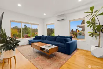 Spacious, light-filled living room