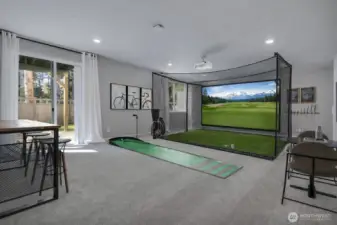 Virtually Staged Golf Simulator Idea
