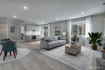 Virtually Staged Living Space Idea