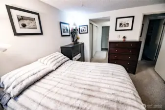 Primary bath on left and full bath on right.