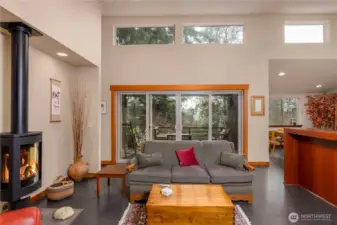 Inviting entrances to the veranda deck are a significant influence to the design of the living space.