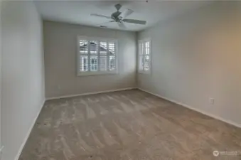 Bedroom 2 has large closet and great natural light from East and South Facing Windows.