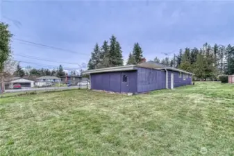 Another look at the back yard along with the side yard.